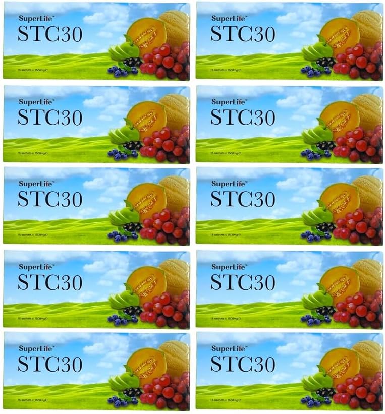 Superlife 10 Packs STC30 Stem Cell Anti Aging Reduce las arrugas Pimples Fine Lines Texture Superlifeworld (15 Sachets/Pack)