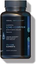 Elementos de tensión Zinc Bisglycinate + Orotate 245mg con Cobre Chelate: Muscle & Skin Health, Hormone Balance - Elemental Zinc 50mg (100 Servings) Vegan