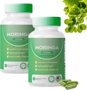 Moringa Capsules,Pure Moringa Powder Capsules - 800 mg de Nutrient-Rich Moringa- promueve la energía, Gut Well-Being (2PCS)