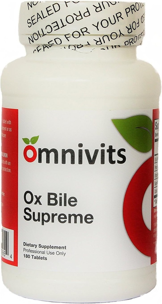 Ox Bile Supreme tención Bile Salts, Digestive Enzymes & Betaine Organic Beet Concentrate ← Apoyo Nutricional para la Función Hígador y Gallbladder ← Ayudas en la Digestión Gorda tención 180 Tablets