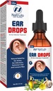 Natrulo Ear Drops for Ear Infection – Organic Ear Drops for Adult, Kids, Baby, Dog &amp; Pets – for Ear Aches, Itchy Ears, Infecciones, Swimmer's Ear, &amp; Loosen Wax – Kids Safe, Made in USA