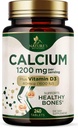 Calcio 1200 mg con vitamina D3 - Suplemento de salud ósea, vitamina D &amp; suplementos de calcio para hombres de mujeres - fuerza ósea, dientes &amp; soporte inmunológico, píldoras de calcio de la naturaleza, embotellado en EE.UU. - 240 Tabletas