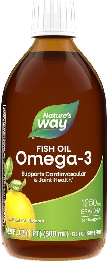 Camino de la Naturaleza NutraSea Omega-3 Fish Oil, 1250 mg EPA/DHA, Zesty Lemon Flavored, 16.9 fl oz.