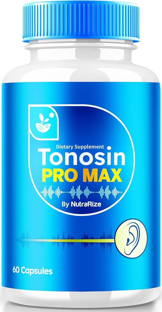 NutraRize Tonosin Pro Max Capsules, Fórmula oficial de salud del oído, suplemento natural para promover la salud del oído interno, soporte de atención premium, TonosinProMax Reseñas (60 cápsulas)