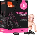 Vitamina prenatal de Zahler con DHA & Folate - DHA Suplementos &amp; Multivitamínicos prenatales para la madre y el niño - Kosher Prenatal DHA Vitaminas prenatales con Hierro, Softgeles Prenatales (120 Cuenta (Pack of 1))