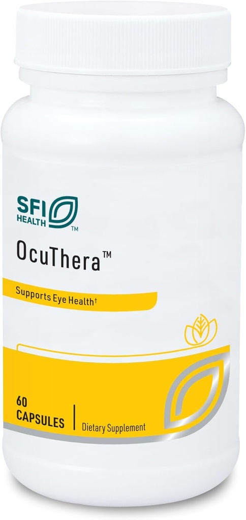 Klaire Labs SFI Health Ocuthera - Hypoallergenic Lutein, Zeaxanthin &amp; Bilberry Extract Formula for Antioxidant Eye Support (60 Capsules)