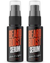 Serum de crecimiento de la barba silvestre (2-Pack) - Cuidado de la barba natural con biotina &amp; cafeína para el bigote más sano, más grueso &amp; más completo bigote - Diaria de la rutina de novios Nourshes & Hydrates Mens Facial Hair