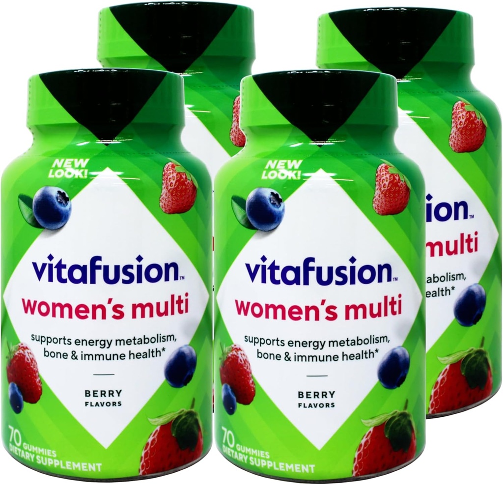 Vitafusion Mangas multivitamina completas de mujeres, Berry natural, 70 Ct (4 Pack) (Bundle)