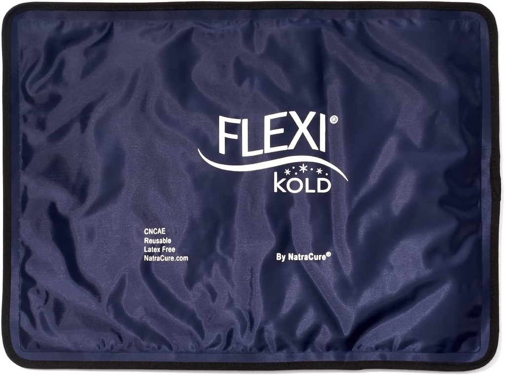 FlexiKold Gel Ice Packs (Standard Large: 10.5" x 14.5") para lesiones reutilizables, Back Pain Relief, Knee Wrap, After Surgery, Ice Pack for Knee, Hombro - 6300-COLD by NatraCure