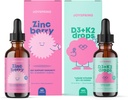 JoySpring Liquid Vitamin D3 con K2 - Immune Support y Zinc Suplementos para niños - Elderberry & Zinc Liquid