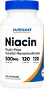 Nutricost Niacin (Flush-Free) Inositol Hexanicotinate 500mg, 120 cápsulas, vitamina B3