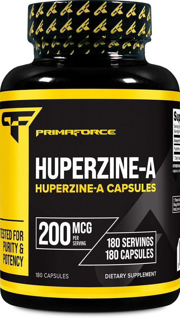 Primaforce Huperzine-A Capsules (180 cápsulas, 200 mcg por ser) - Suplemento Nutricional Huperzina