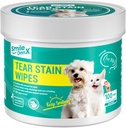 Wipes de ojos de perro, Wipes de ojos suaves para perros &amp; gatos, limpiador de ojos de mascotas quita la descarga, la masa, los escombros, y Gunk (100, Unscent)