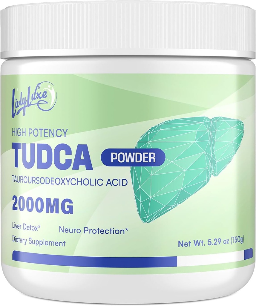 TUDCA Powder Liver Support Supplement – 2000mg High Absorption Liver Detox &amp; Repair Support with Milk Thistle,Artichoke,Bile Salts,Ox Bile,Herbal Blend– 30 Servings, Non-GMO
