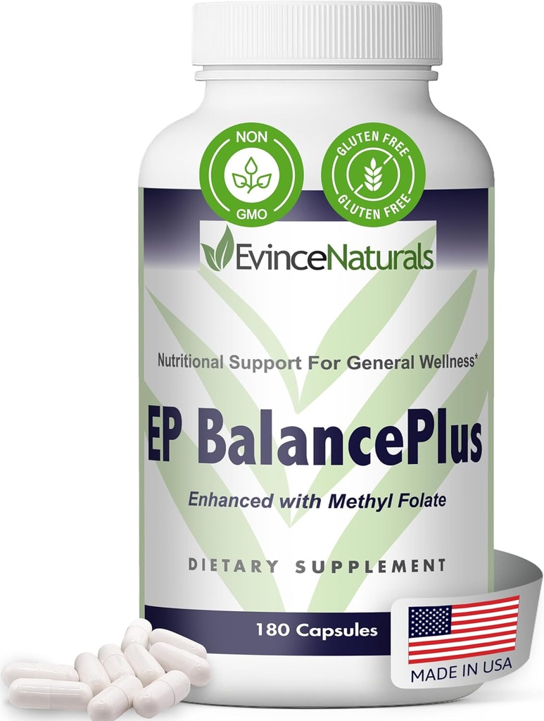 EP BalancePlus Multivitamínico para Adultos - Multivitamínico para Mujeres con Vitaminas y Minerales - Metil Folate " Aminoácidos para Apoyo Nutricional - Suplemento General de Bienestar, 180 cápsulas