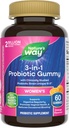 Camino de la Naturaleza 3-en-1 Las Gummies Probióticas de las Mujeres, Reduce el Bloating Ocasional*, soporta la salud digestiva y vaginal*, el Strain Probiótico Estudiado Clínicamente, Gratuito, Saborado Naranja, 60 Gummies