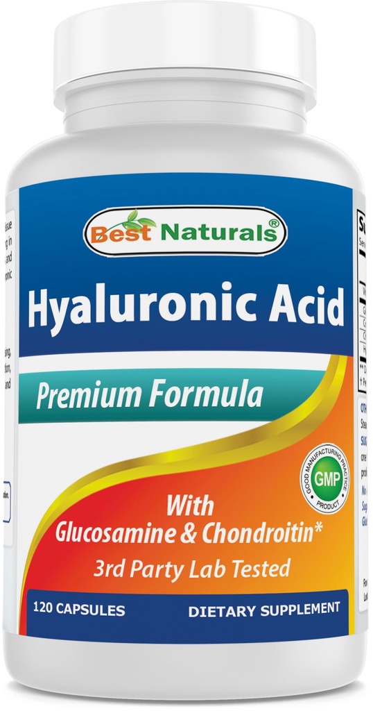 Best Naturals Hyaluronic Acid 100 mg 120 Capsules - Support Healthy Joints and Youthful Skin (859375002702)