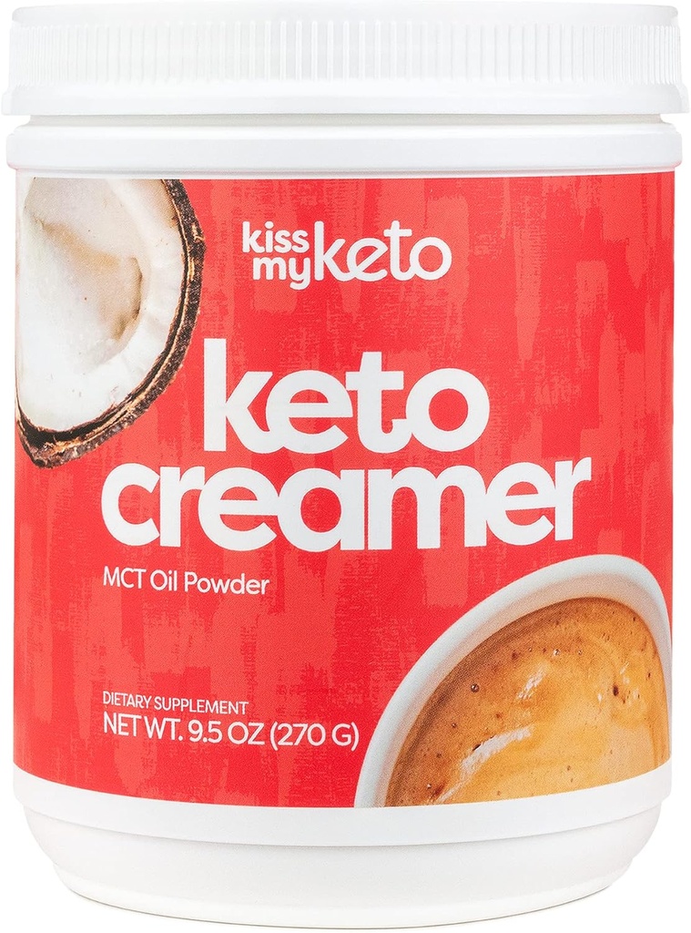 Kiss My Keto Creamer (Original, desarmado) — Cero-Cero Crema de café Keto + MCT Oil Powder C8 (9g) peru Ketogenic Creamer for Coffee &amp; Tea, Keto Shakes  Gluten Free, 30 Servings (1 Pack)