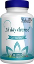 15 Day Cleanse, Gut y Colon Support, Advanced 15 Day Gut Cleanse Detox for Women &amp; Men with Senna, Cascara Sagrada " Psyllium Husk, Non-GMO, 30 Capsules
