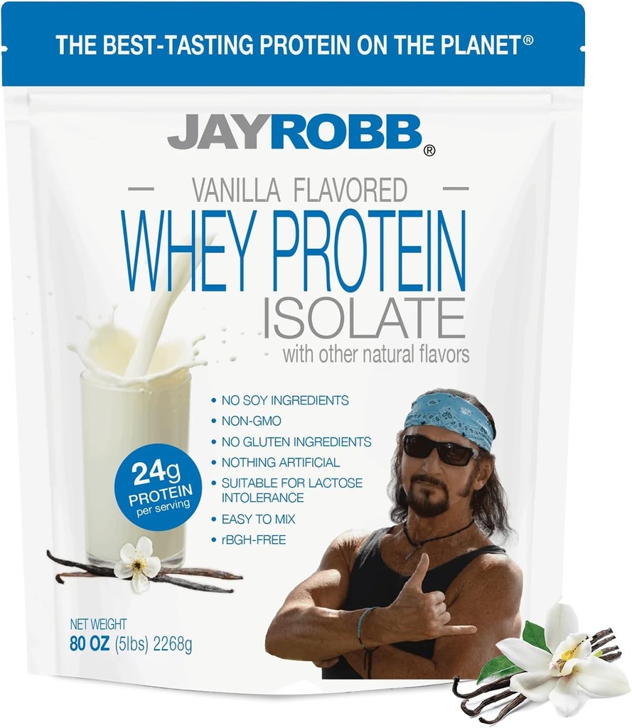 JAYROBB Whey Protein (5 libras, vainilla)