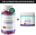 Sugar-Free Magnesium Gummies (60 Gummies) and Magnesium Night Time Powder with Magnesium Citrate, Melatonin, L-Theanine and GABA - Vegan, Gelatin-Free, Gluten-Free, Non-GMO