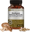 DailyNutra Mushroom Defense Fórmula - Immune Support Suplemento ← Setas orgánicas, Agua caliente extraída - Reishi, Chaga, Maitake, Shiitake & Turquía Tail (90 cápsulas)