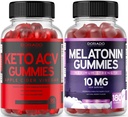 Keto ACV Gummies Advanced Weight Pérdida (90 Conde) - Apoyo Digestión saludable & Metabolismo - Melatonina para adultos (180 Conde) - Quick Dissolve Melatonin 20mg Gummies - Non GMO, Vegan &amp; USA Made