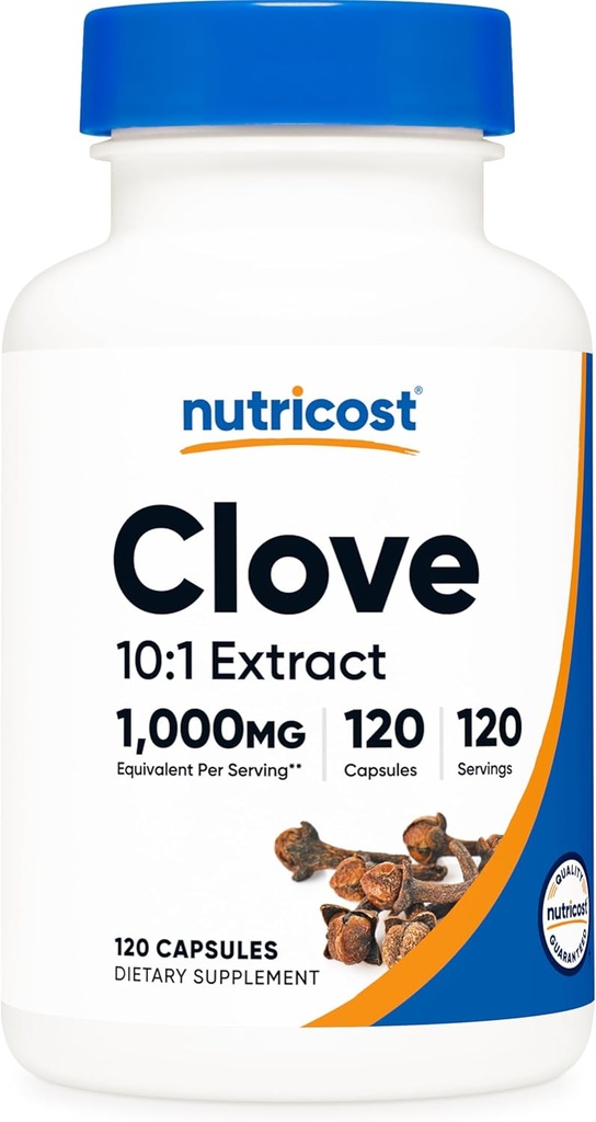 Nutricost Clove 10:1 Extracto 1000mg Equivalente Por Serving, 120 Capsules - Vegan, GMO Gratis, Gluten Free