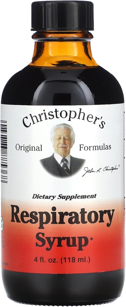 Christopher's Original Formulas Respiratory Syrup 4 oz | Herbal Support for Lungs, Sinuses & Bronchial Health