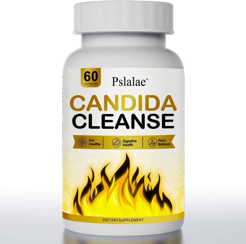 Candida Cleanse, Candida Cleanse Detox for Women &amp; Men, ayuda a Gut y Vaginal Health, Complejo de Equilibrio Femenino para Mujeres, Candida Overgrowth (60 cápsulas)