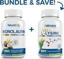 Natural Cure Labs Bundle: Premium Monolaurin 600mg + Limpio L-Lysine 600mg