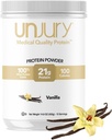Unjury Whey Protein Powder ← Vanilla ← 21g 100% Whey Isolate Protein Powder ← Low Carb and Lactose Free ← Gluten Free ← Certified Kosher