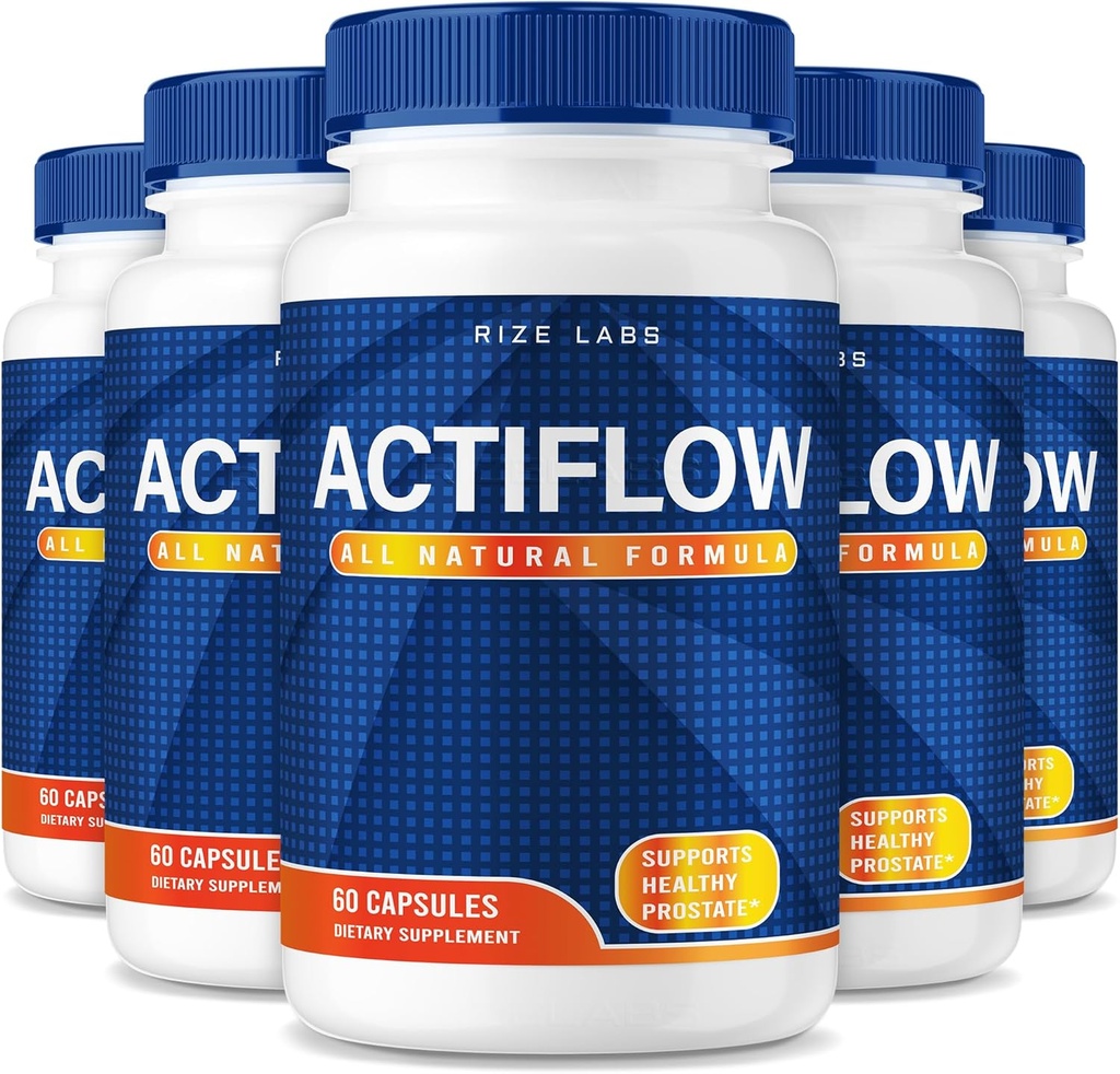 rize labs (5 Pack) Actiflow Capsules, Actiflow Advancedl Suplemento para mejorar el bienestar, Actiflow Maximum Strength Formula, Actiflow Prostate Heath Reviews (300 cápsulas)