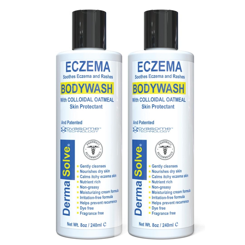 Dermasolve Eczema Relief Body Wash (2 Pack) ← Protege, hidrata y repara la piel - Niños, bebés y adultos - Steroid Free