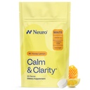 Neuro Calm & Clarity Mints - GABA L-Theanine Stress Supplement with Vitamin D3 - Non-Drowsy, Functional Calming Mints for Mood, Mental Clarity & Cognitive Function - Honey Lemon, 90 ct