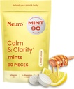 NeuroGum Calm " Clarity Mints (Honey Lemon, 90 piezas) ← GABA + L-Theanine + Vitamin D3 ← Sugar Free Mood &amp; Stress Supplement