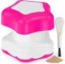 Johnbee Pill Crusher, Pill Grinder Fine Powder Extremely Fine. Storage Compartment. Pill Crushers for Elderly, Family and Pets. Silicone Edges. Grind Multiple Pills at Once - Cleaning Brush (Purple)