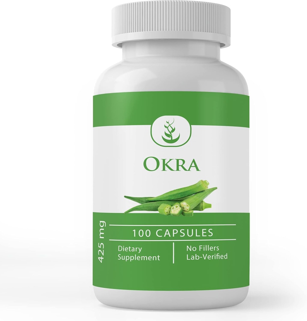 Ingredientes originales puros Okra Extract (100 cápsulas), siempre puros, sin aditivos o artillerías