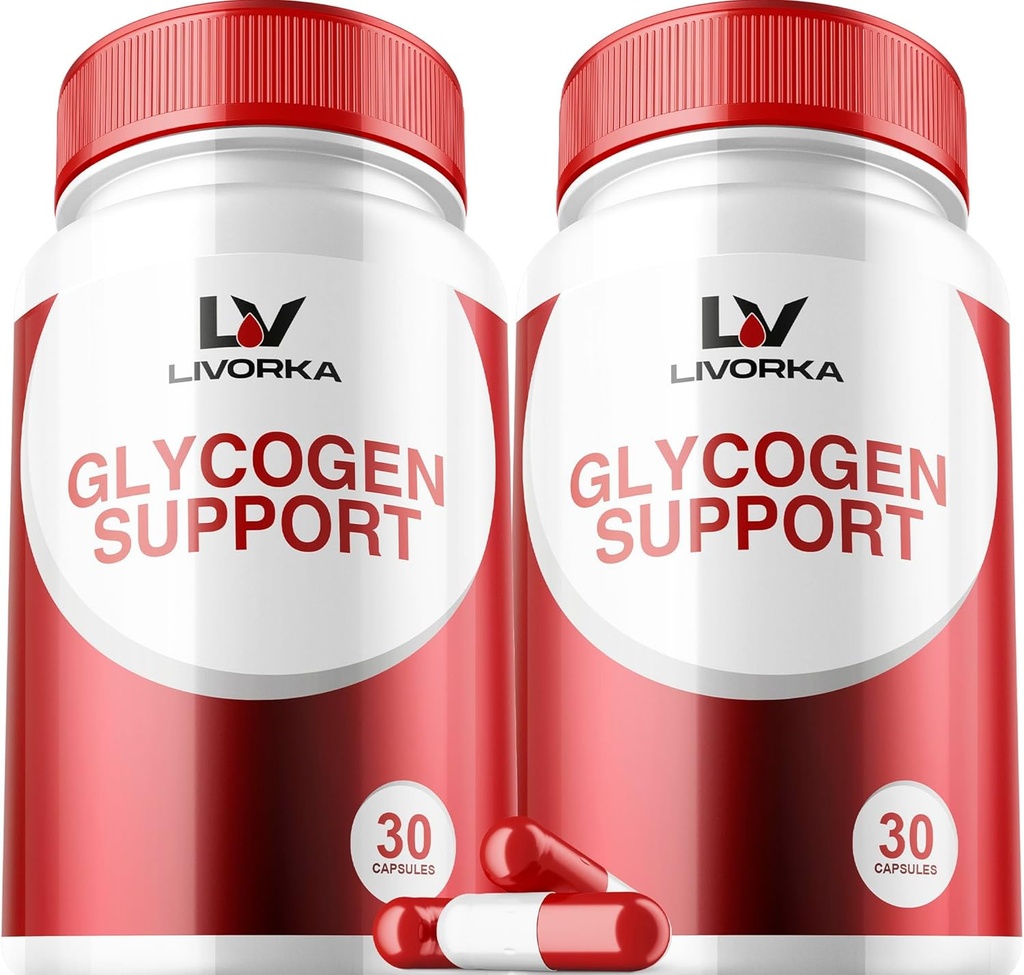 2 Pack - Glycogen Support, Glycogen Control Advanced Formula, Glycogen Capsules, Glycogen Fix with Powerful Ingredients, 30 Capsules Por Bottle for 60 Days