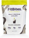 Boba Whey Protein Isolate (Black Sesame), 5.9g BCAAs, Gluten Free, Zero, Sugar, Bubble Tea Protein Powder