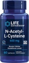 Extensión de vida L-Theanine Calming Amino Acid 60 cápsulas & N-Acetyl-L-Cysteine Immune &amp; Liver Health Antioxidant 600mg 60 cápsulas