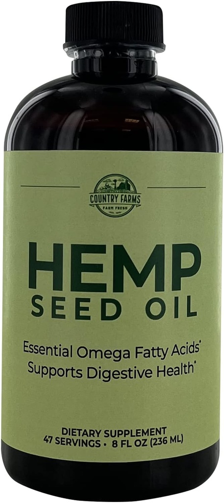 COUNTRY FARMS Hemp Seed Oil, 8 Fl Oz, 47 Serviciones