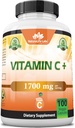NaturaLife Labs Vitamina C con Vitamina D3, Zinc, Elderberry & Ginger Root – 1.700 mg por Serving – 100 cápsulas, Vegan, No GMO, Gluten Free
