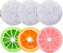 6PCS Organizador semanal de píldoras 6PCS 7 Día 3 veces al día INVODA Grandes cajas de píldoras diarias para píldoras Suplementos de aceite de vitamina Fish Container (Group+Light Grey Bag 3PCS)