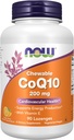 AHORA Suplementos Alimentarios, CoQ10 200 mg, Grado Farmacéutico, Forma All-Trans producida por Fermentation, 90 Lozenges