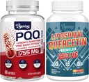 Birsppy Vigorizar francés Pine Bark Extract with Dual-Delivery + 1600 MG Liposomal Quercetin Phytosome