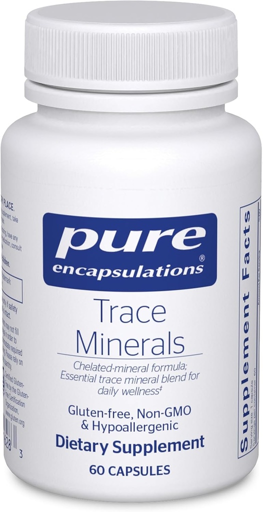 Pure Encapsulations Trace Minerals - Multimineral Supplement - Mineral Supplement - Supports Metabolism & Cellular Function* - Gluten Free & Vegan - 60 Capsules