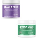 Amla Powder " Green Tea Superfood Supplement, Antioxidant Support, Made with Elderberries (90 Servings) " Indian Gooseberries (30 Servings), Organic, Vegan