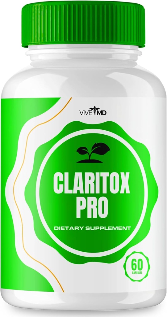 VIVE MD Claritox Pro for Vertigo Capsules, Claritox Pro for Vertigo Reviews, ClaritoxPro for Vertigo Support Suplemento, Maximum Strength Nootropic Dietary Formula Pills (60 cápsulas)