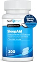 Ayuda para dormir nocturna con Diphenhydramine HCl 25 mg - Non Habit Forming Regular Strength Sleeping Pills for Adults - No Contain Pain Reliever - OTC Sleep Aids for Adults (200 Caplets)